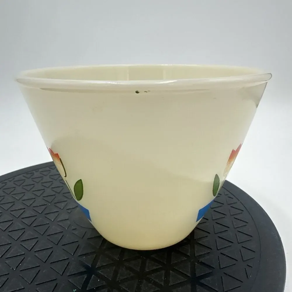VTG Fire King Oven Ware Tulips on Ivory 4
